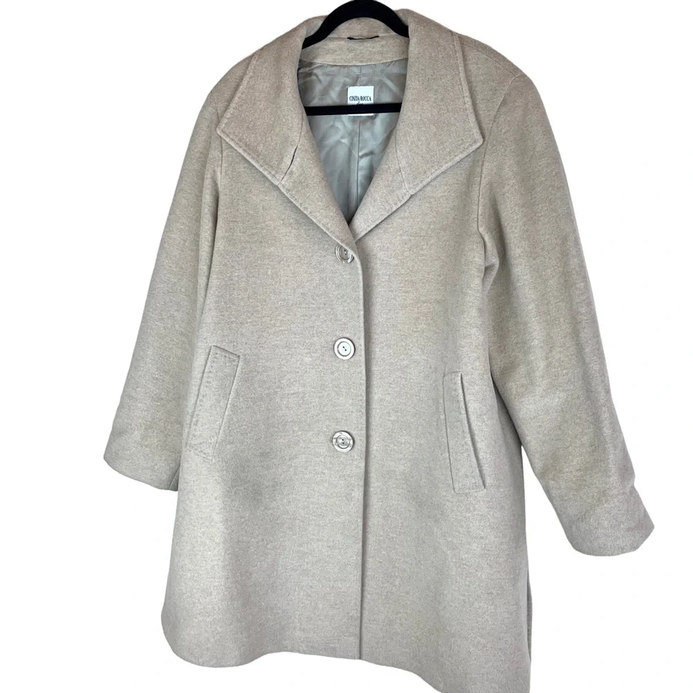 Cinzia Rocco Due Alpaca Wool Button Coat Jacket Long 14 - Picture 2 of 13